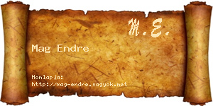 Mag Endre névjegykártya